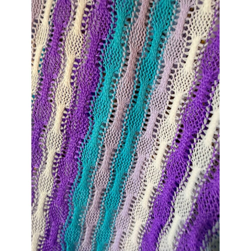 WILD FABLE purple aqua white init summer beach pants - Picture 5 of 12